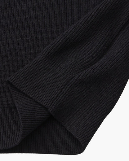 Feiner Strickpullover mit halbem Reissverschluss