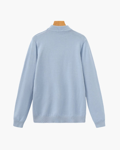 Gerippter Essential-Pullover mit Stehkragen