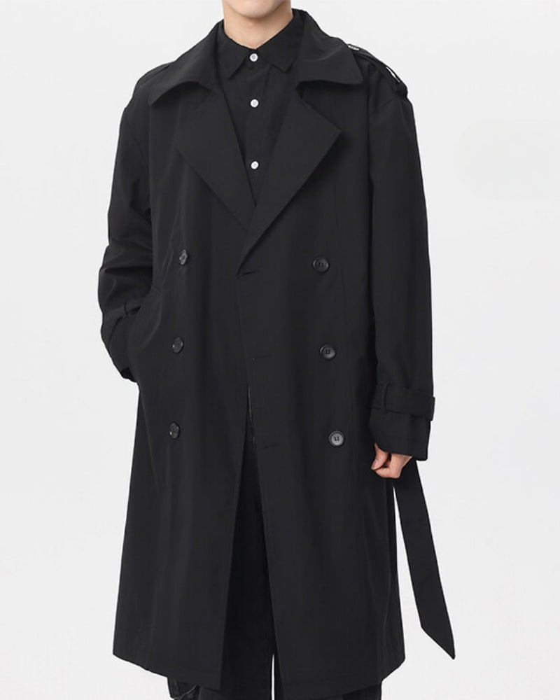 Klassisch Double-Breasted Trench Mantel