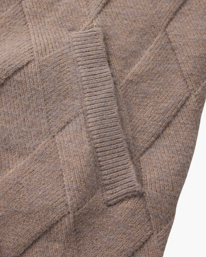 Heritage Diamond Strick Zip Cardigan