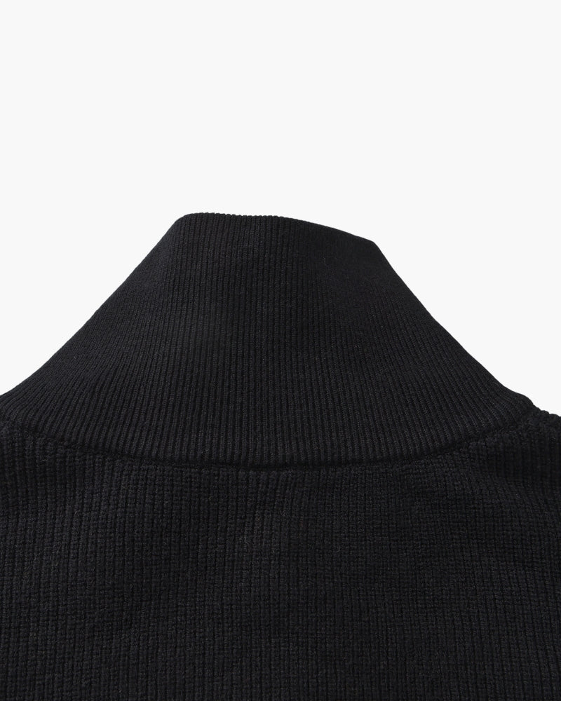 Feiner Strickpullover mit halbem Reissverschluss