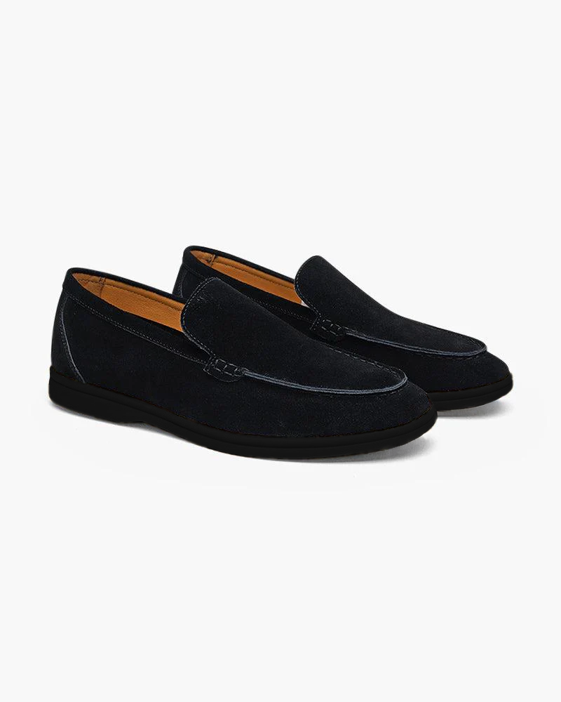 Premium Suede Loafer - Black Soles
